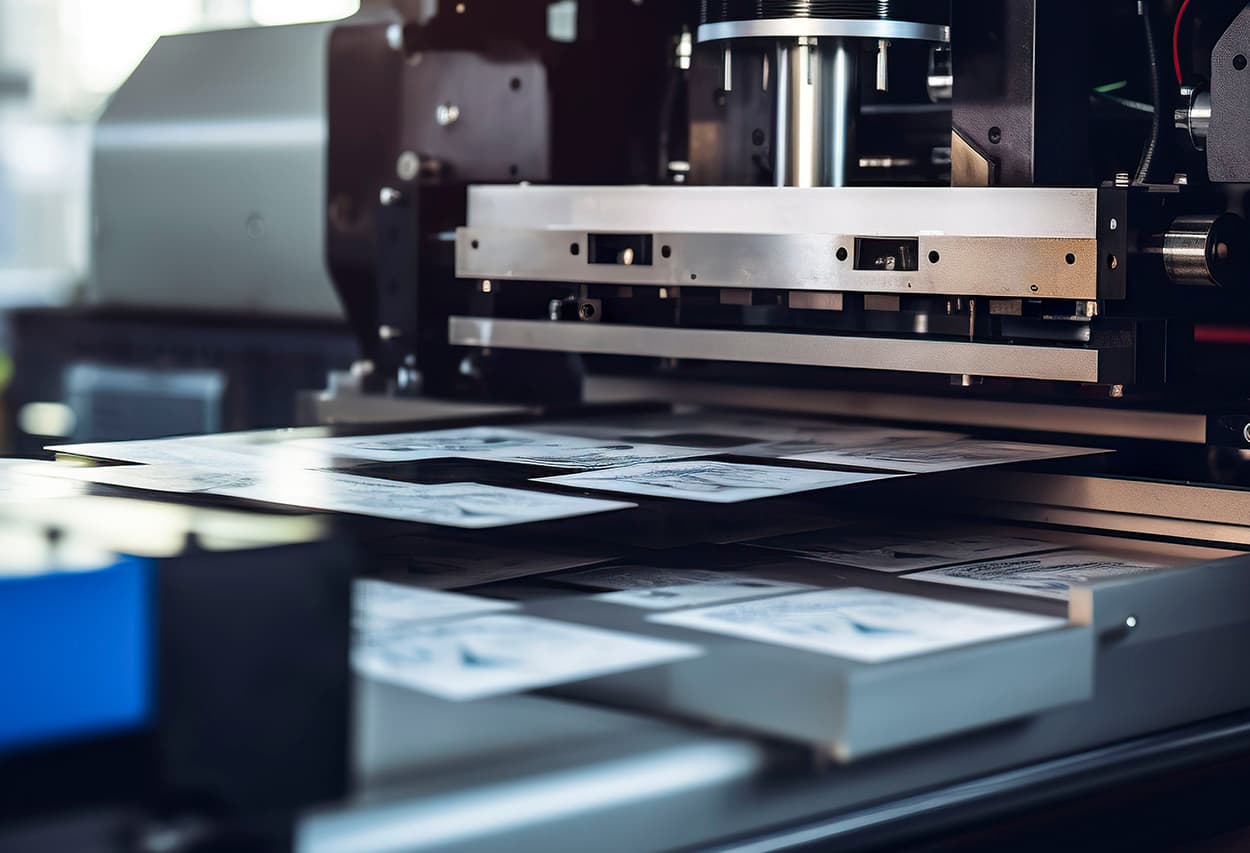 Máquina de gravação a laser em operação na fábrica da IceCube