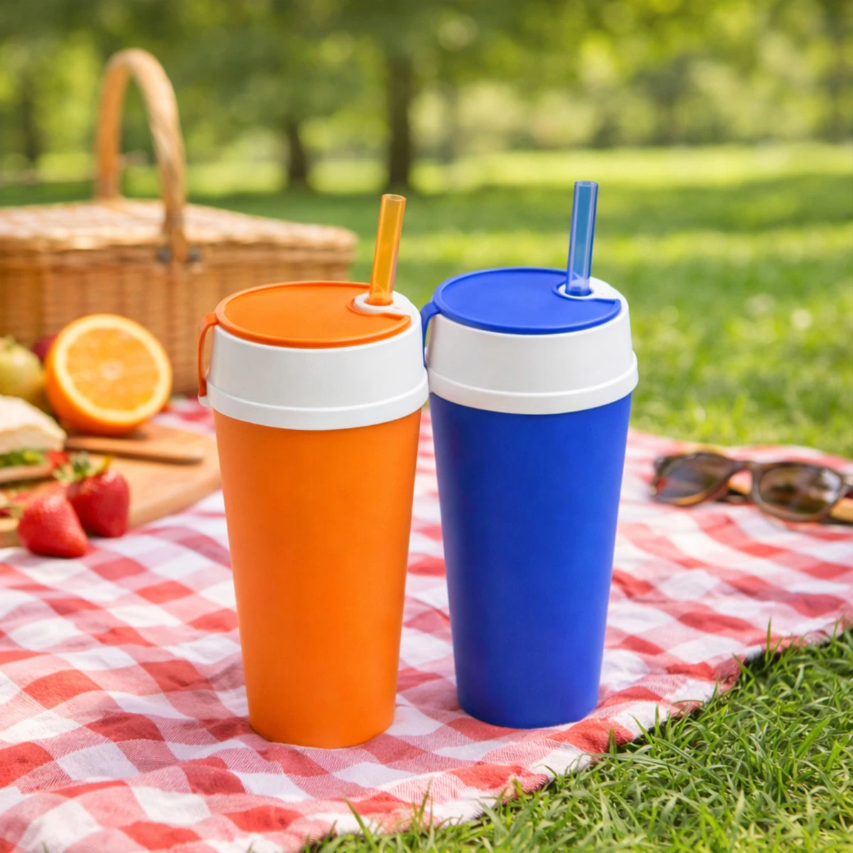 COPO 550 ML COM TAMPA PORTA SNACKS