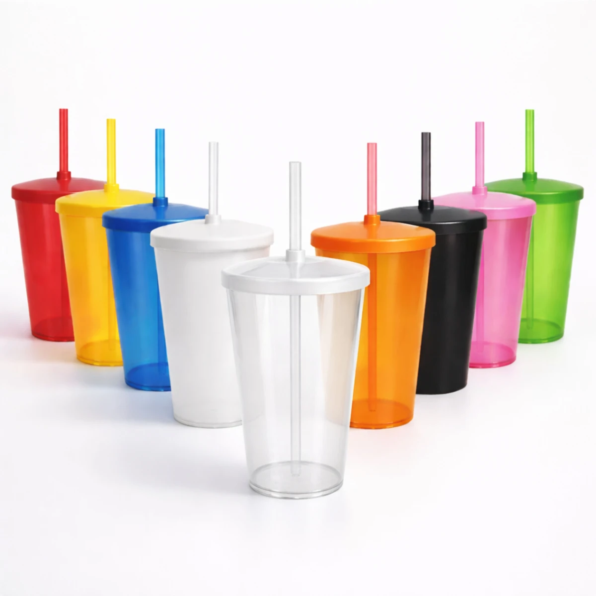COPO 750 ML LISO COM TAMPA E CANUDO