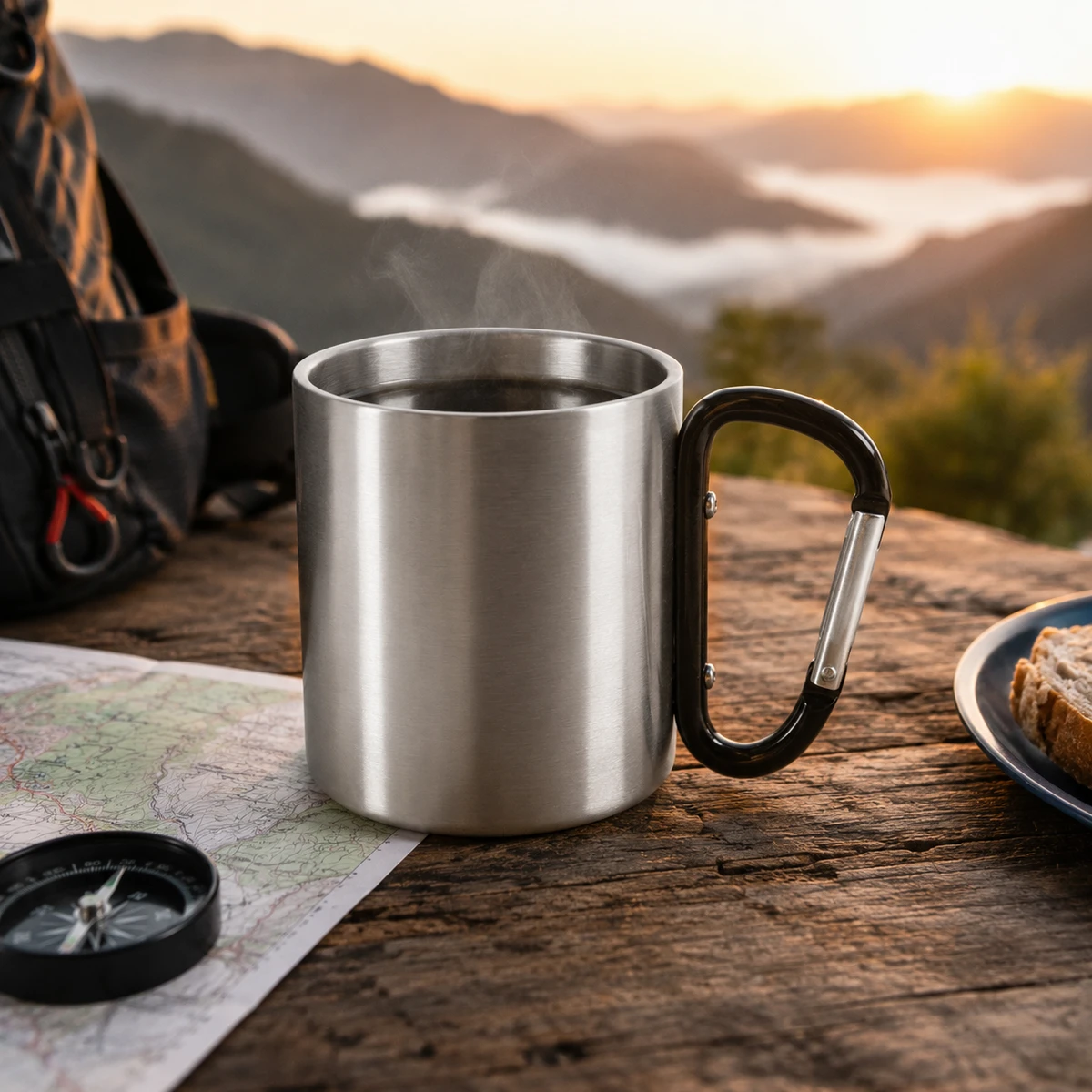Caneca em aço inox 230ml