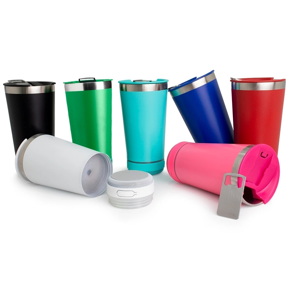 Copo Térmico 400ml com Caixa de Som